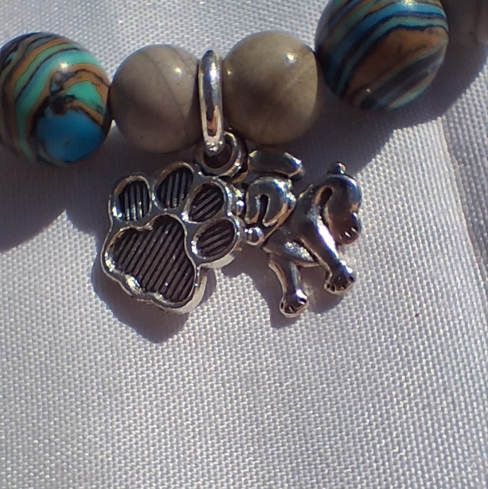 Gray and Blue BeBracelet